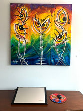 Load image into Gallery viewer, Abstract Painting Flowers Eyes