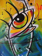 Load image into Gallery viewer, Abstract Painting Flowers Eyes